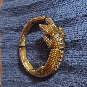 Lizard bracelet with gems